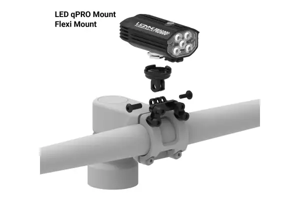 Lezyne LED qPRO Mount uchwyt lampki Black