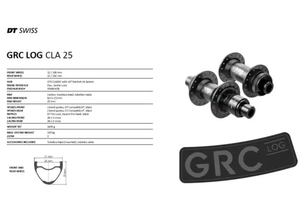 DT GRC LOG 25 Gravel Zaplecione koła