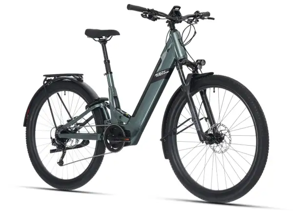 Rock Machine Crossride e450 FS niskie wejście całkowicie zawieszony rower elektryczny Ocean Grey/Black