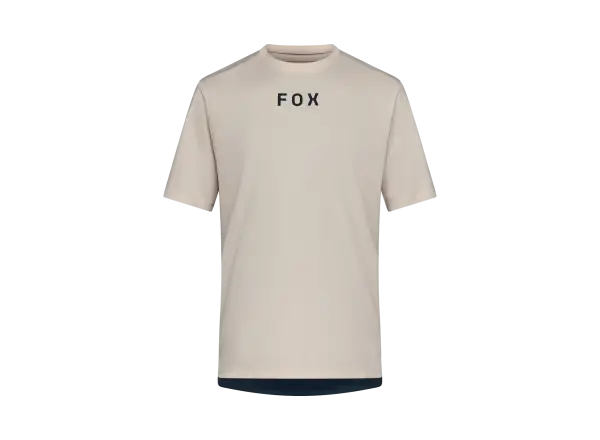 Fox Ranger męska koszulka rowerowa z krótkim rękawem Wordmark Chalk