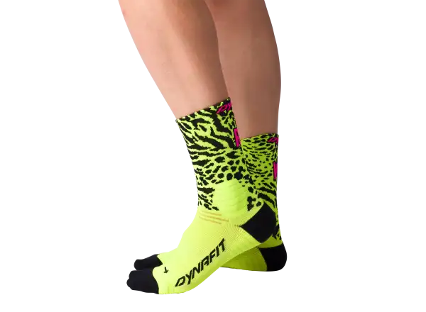Dynafit Run Wild Crew skarpety do biegania Black Out/Ultra Yellow
