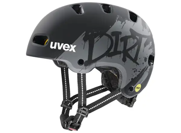 Uvex Kid 4 Style Mips kask dziecięcy Dirt Black Matt