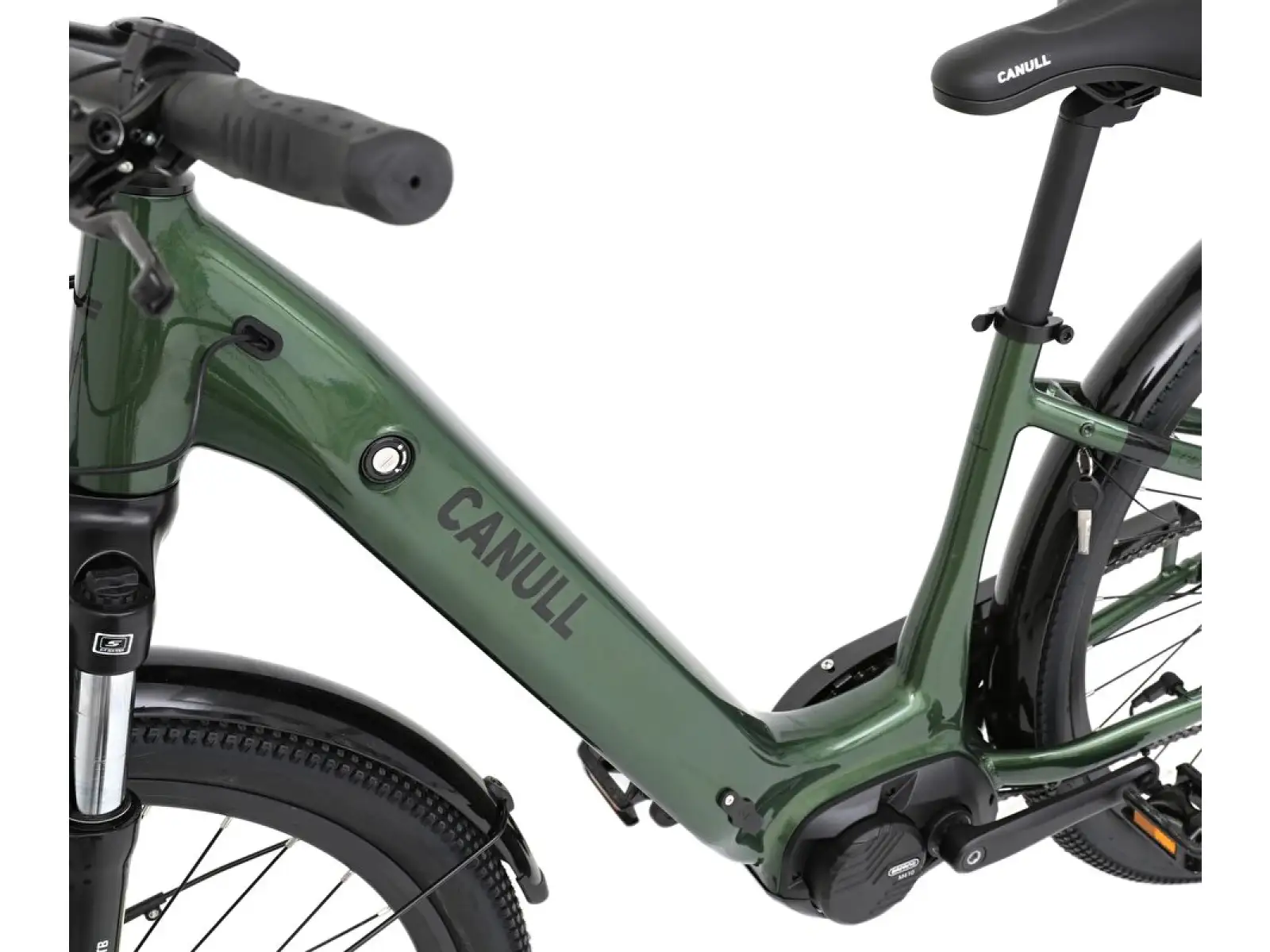 CANULL City 2 720 Wh rower elektryczny z niskim przekrokiem forest green