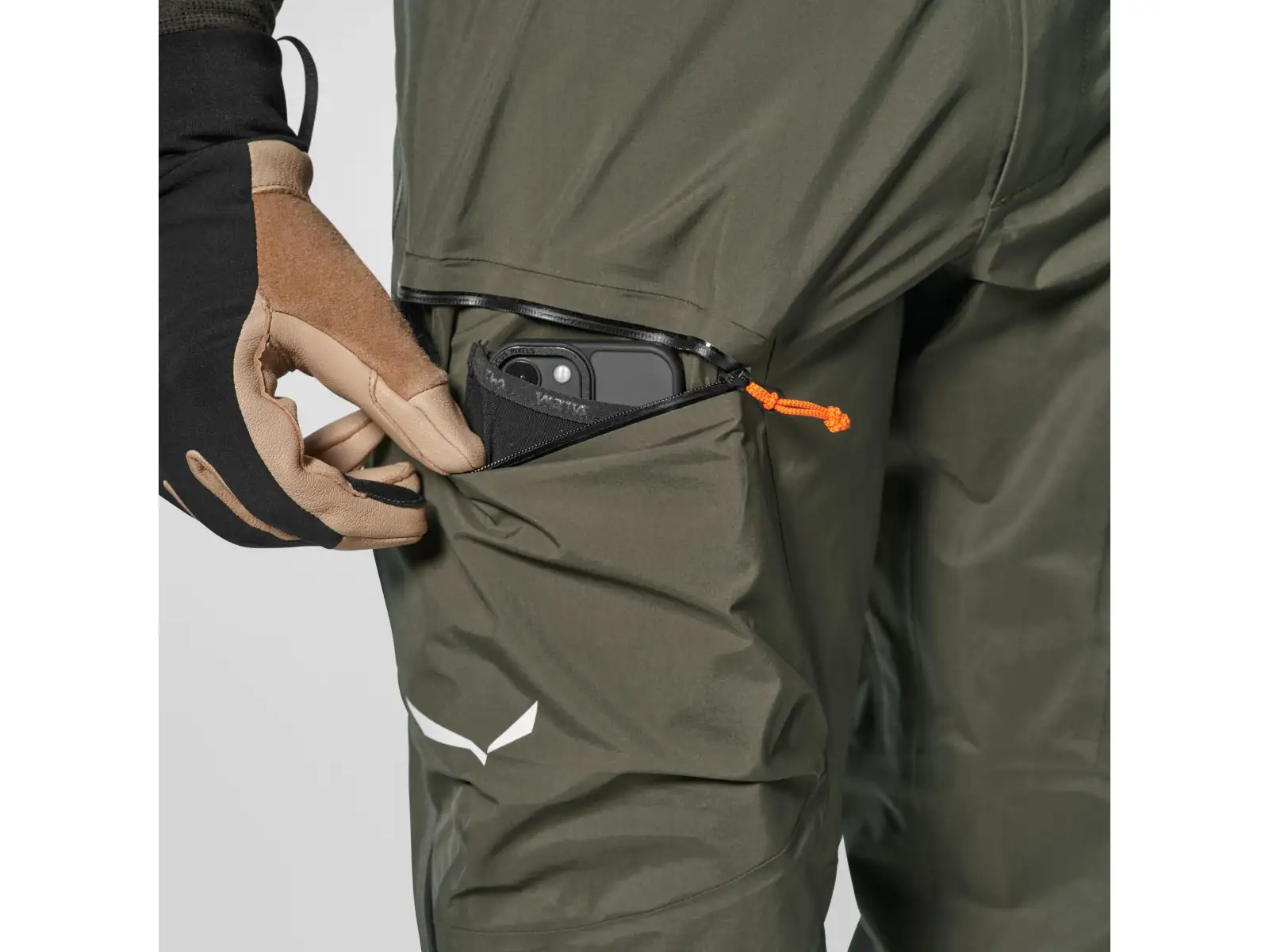 Salewa Sella 3L Powertex męskie spodnie Dark Olive