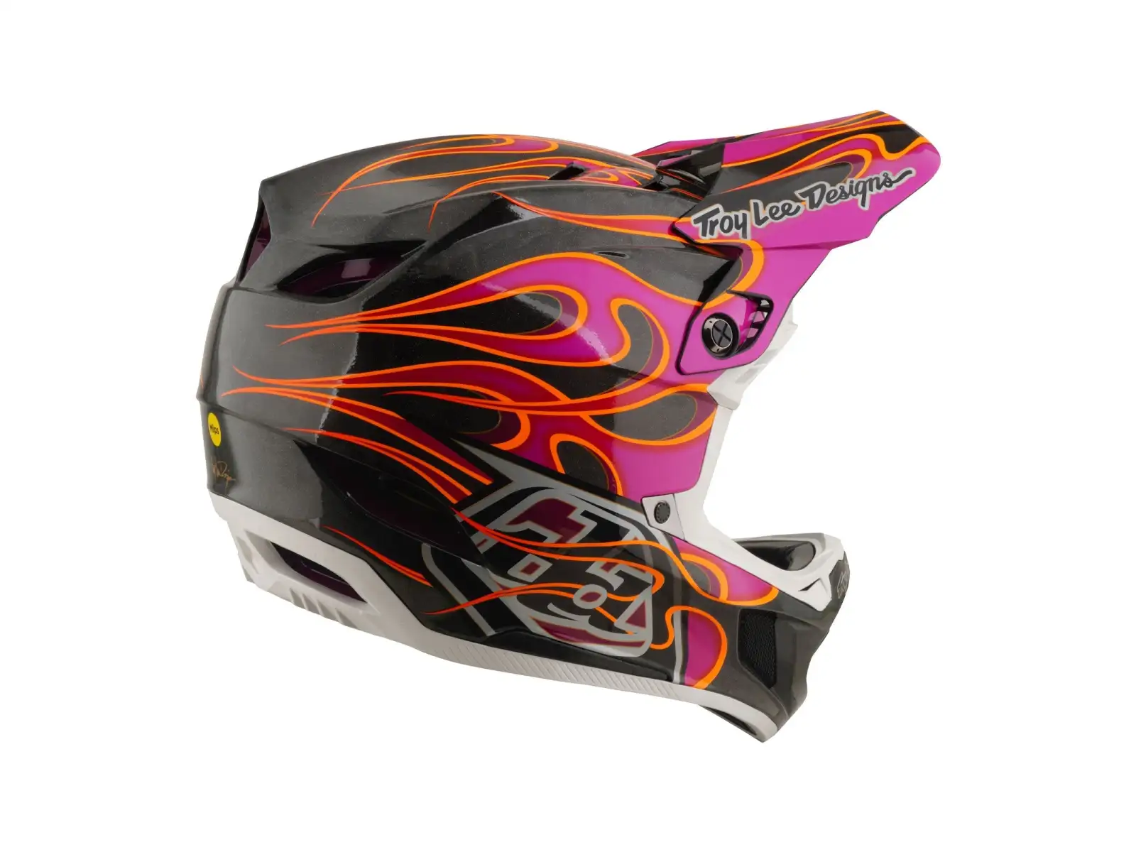 Troy Lee Designs D4 Carbon MIPS kask Torched Carbn/Magenta