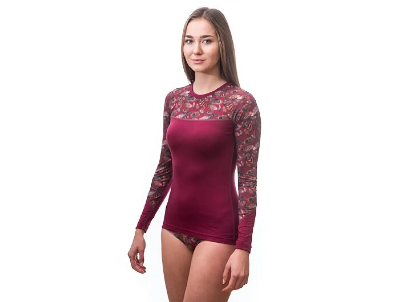 Sensor Merino Impress damska koszulka z długim rękawem Lilla/Feather