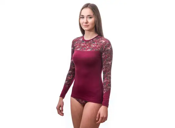 Sensor Merino Impress damska koszulka z długim rękawem Lilla/Feather