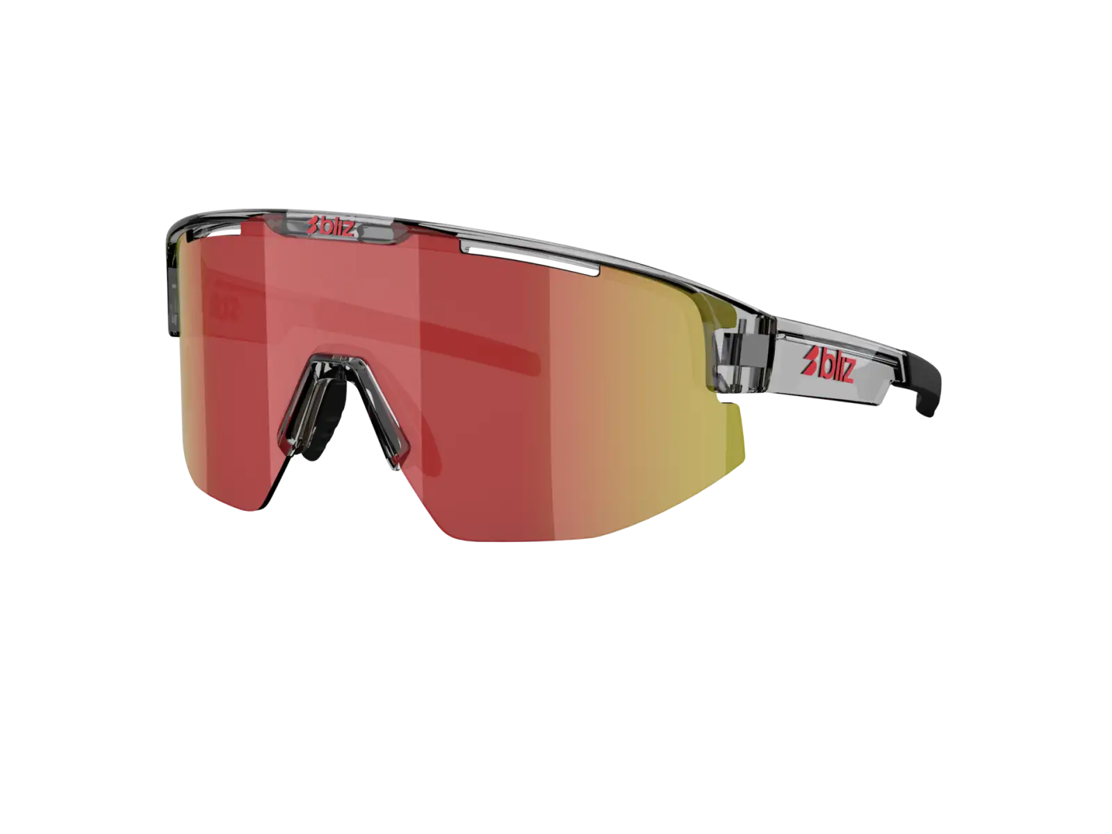 Bliz Matrix okulary przeciwsłoneczne Transparent Dark Grey/Brow Red Multi