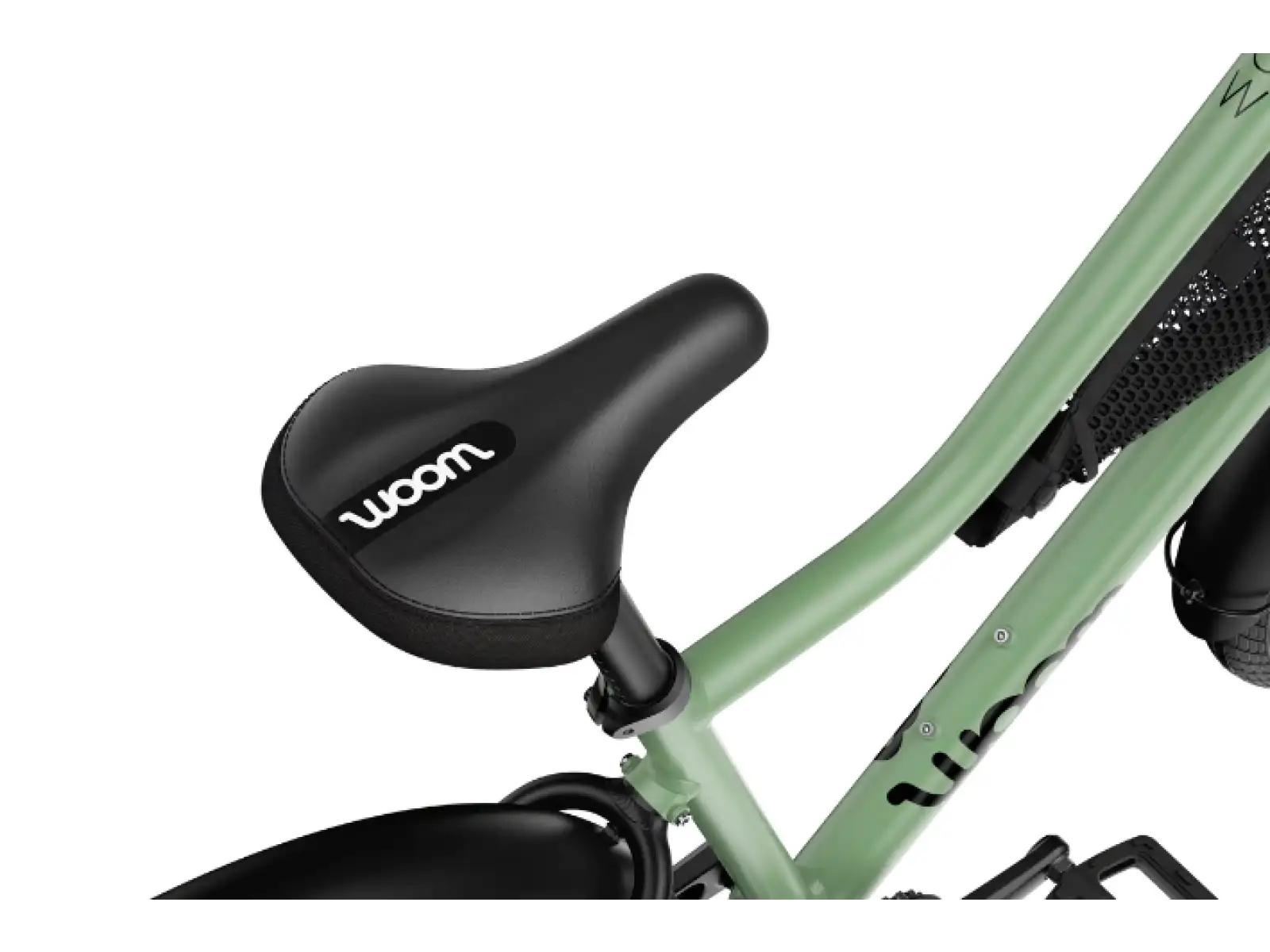 Woom 4 Now rower dziecięcy 16" Moss Green/Formular Red