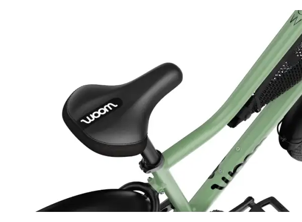 Woom 4 Now rower dziecięcy 16" Moss Green/Formular Red