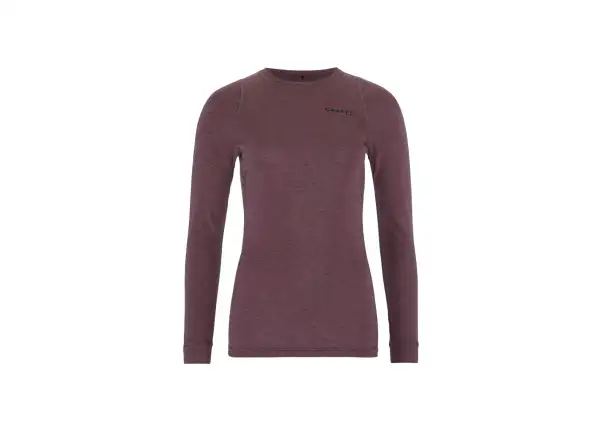 Craft Core Wool Merino damski zestaw koszulka długi rękaw+spodnie czerwona