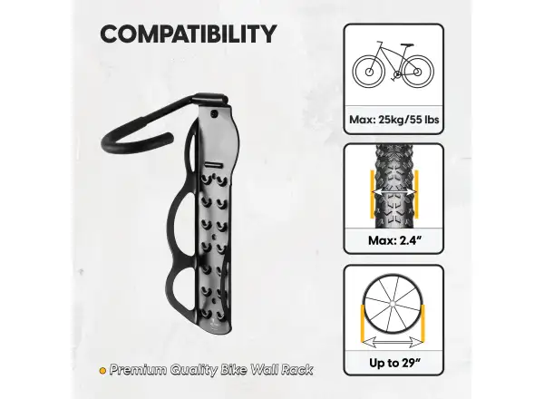 Bike Hand YC-101 uchwyt roweru na ścianę za przednie koło