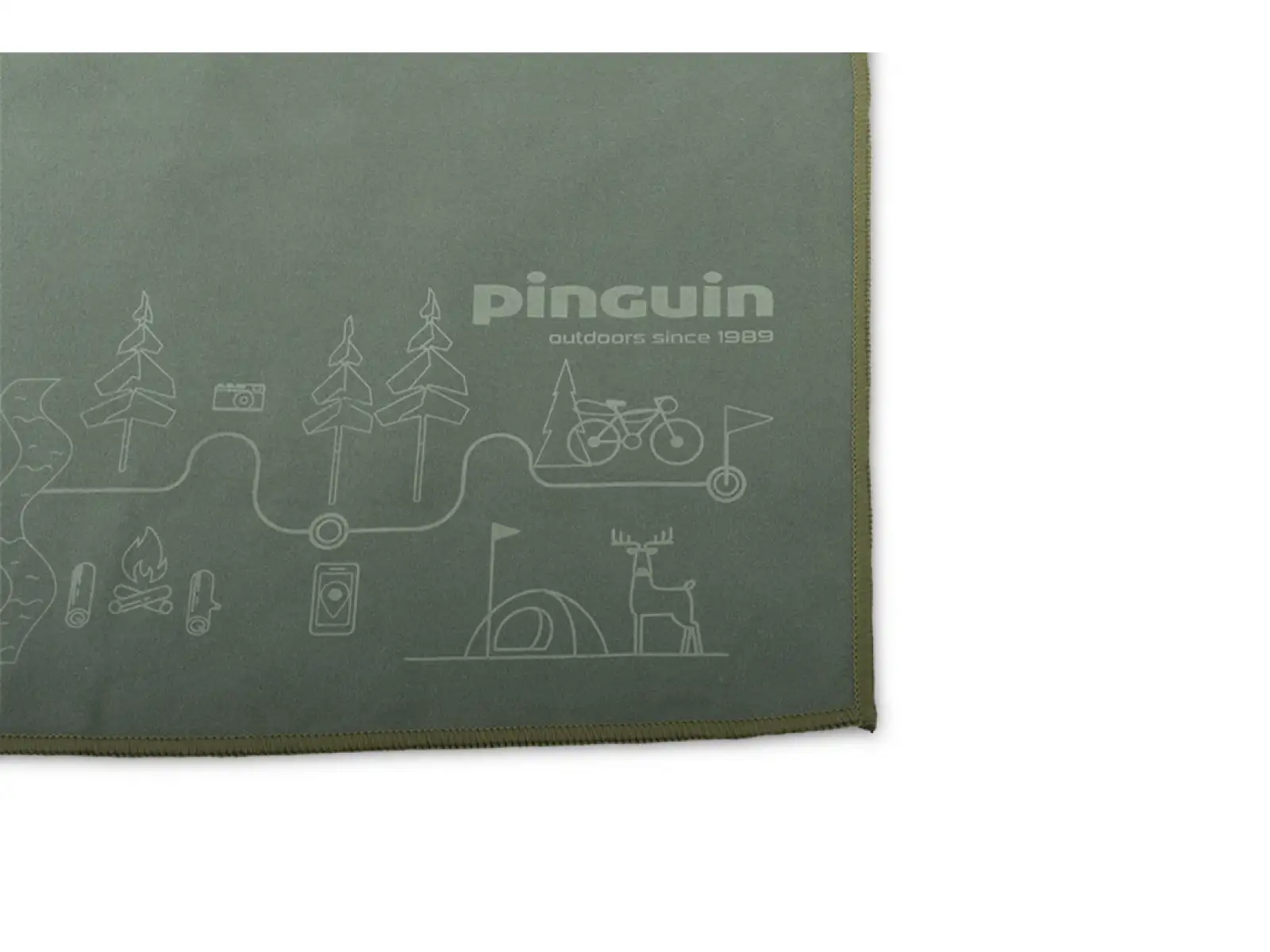 Pinguin ręcznik M mapa szary