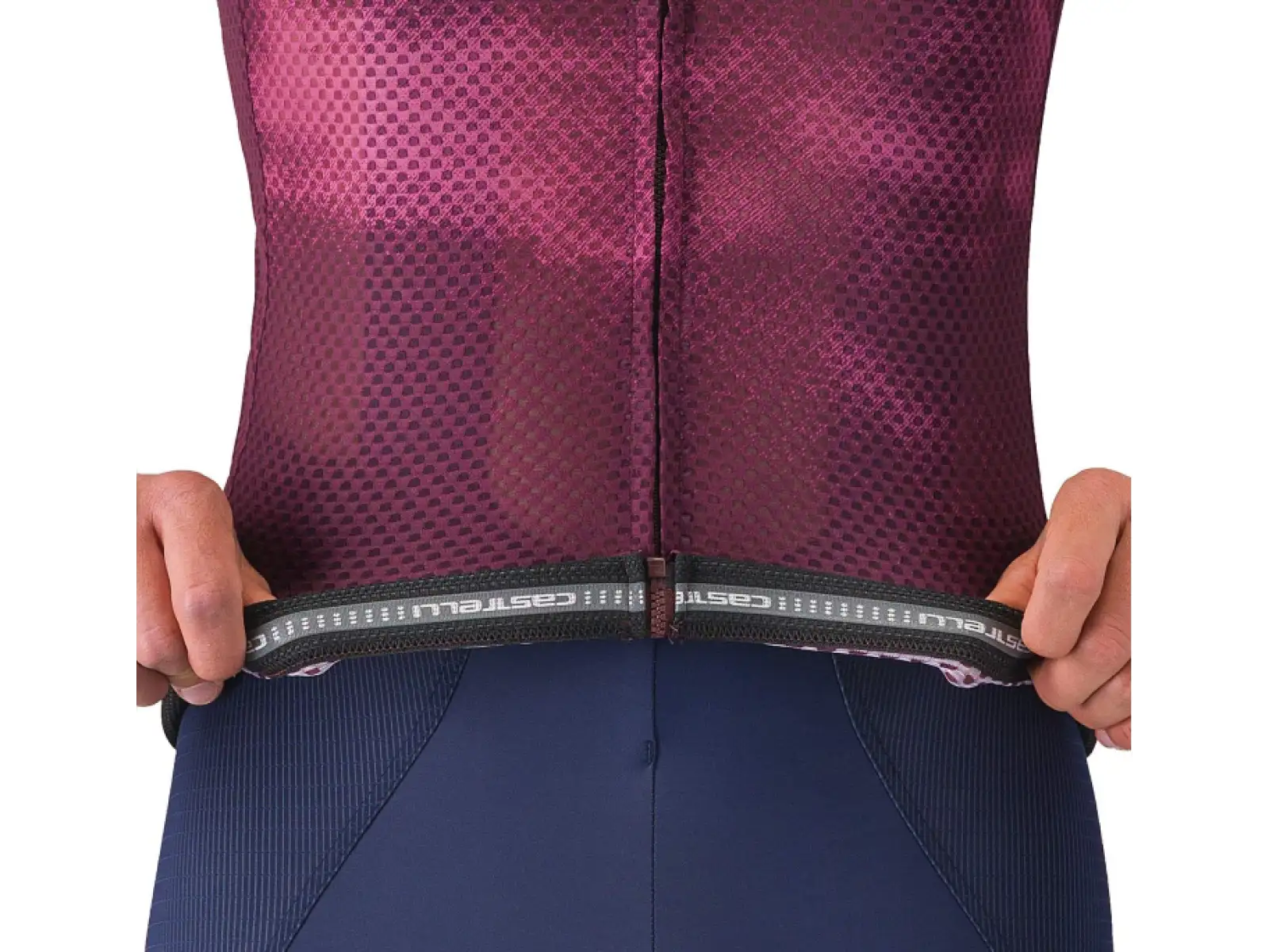 Castelli Climber's A/C męska koszulka kolarska krótki rękaw Deep Bordeaux/White
