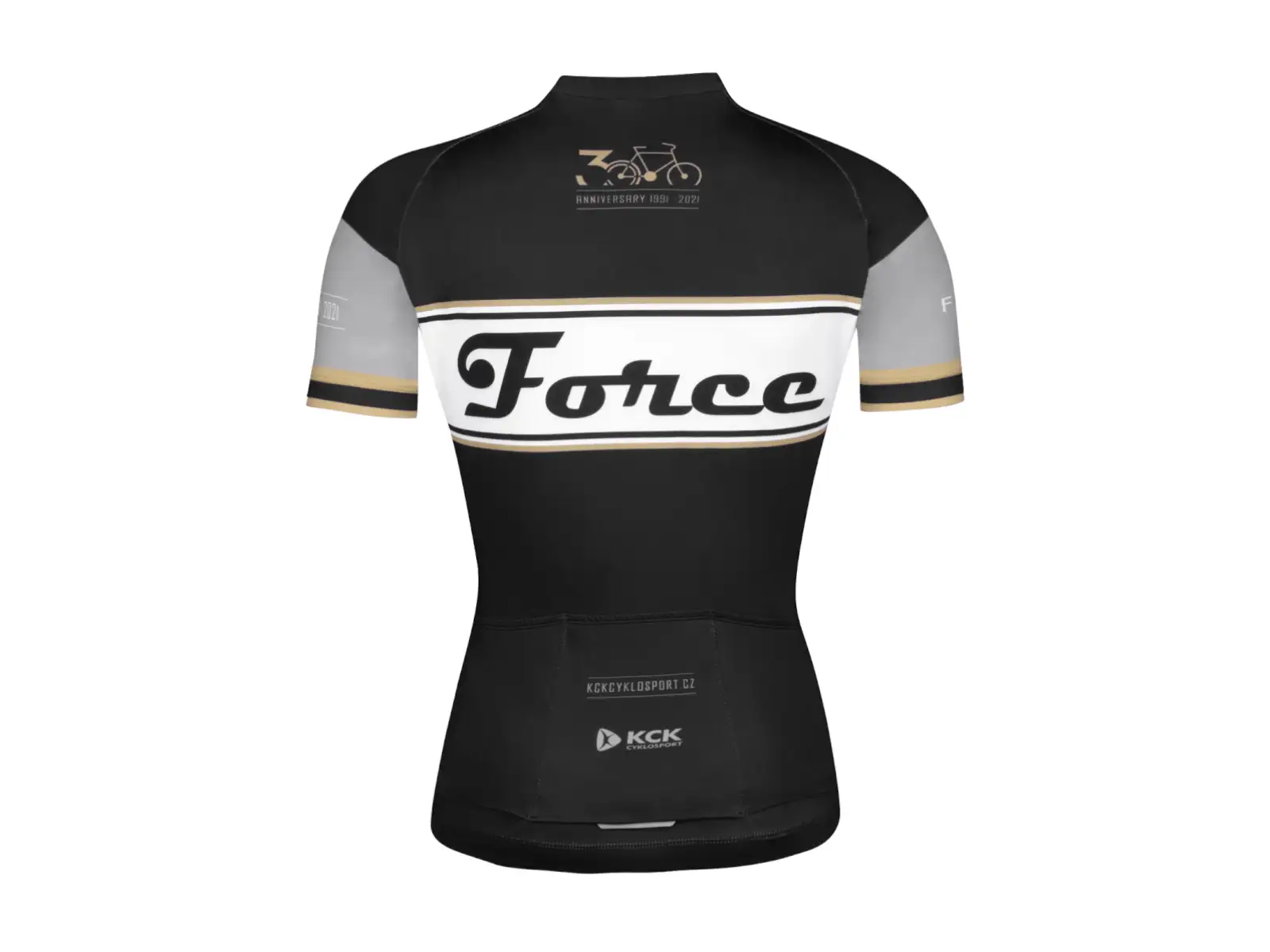 Force Retro Lady damska koszulka z krótkim rękawem czarna/zlota