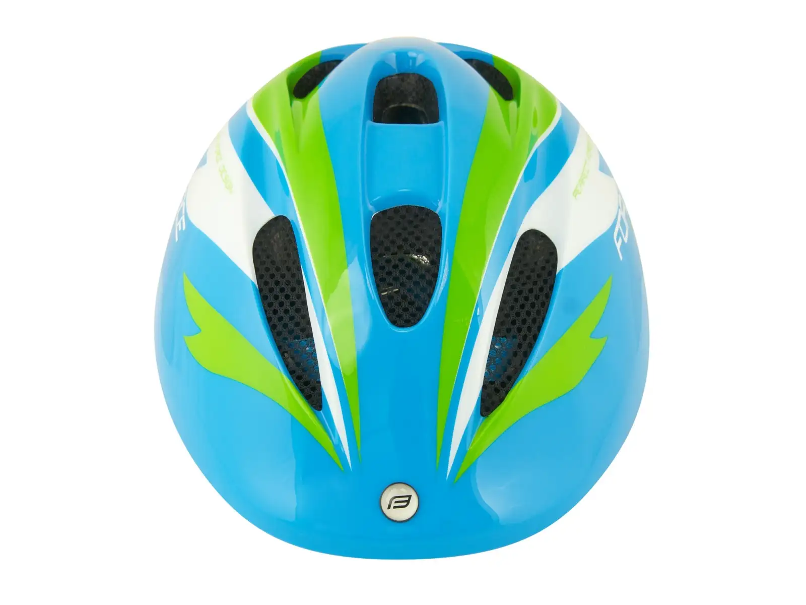 Force Fun Stripes dziecięcy kask niebieska/zielona
