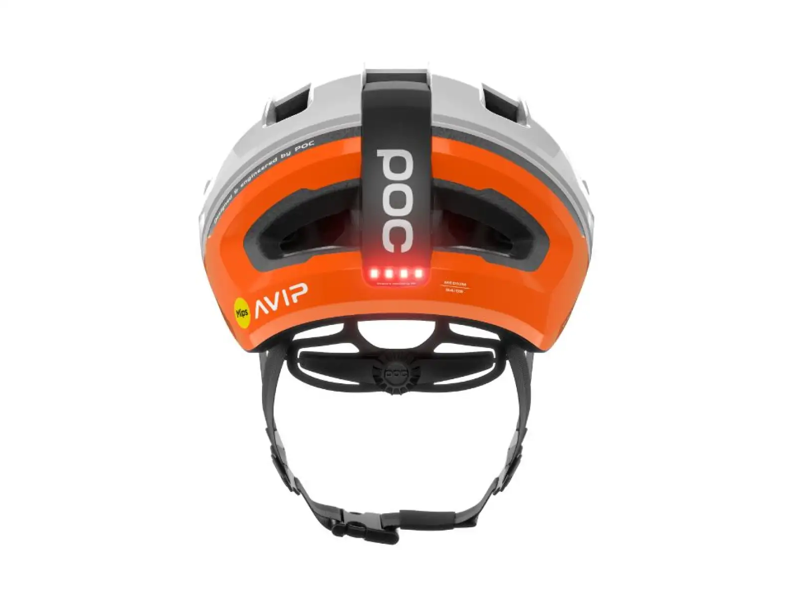 POC Omne Beacon MIPS rowerowy kask Fluorescent Orange AVIP/Hydrogen White