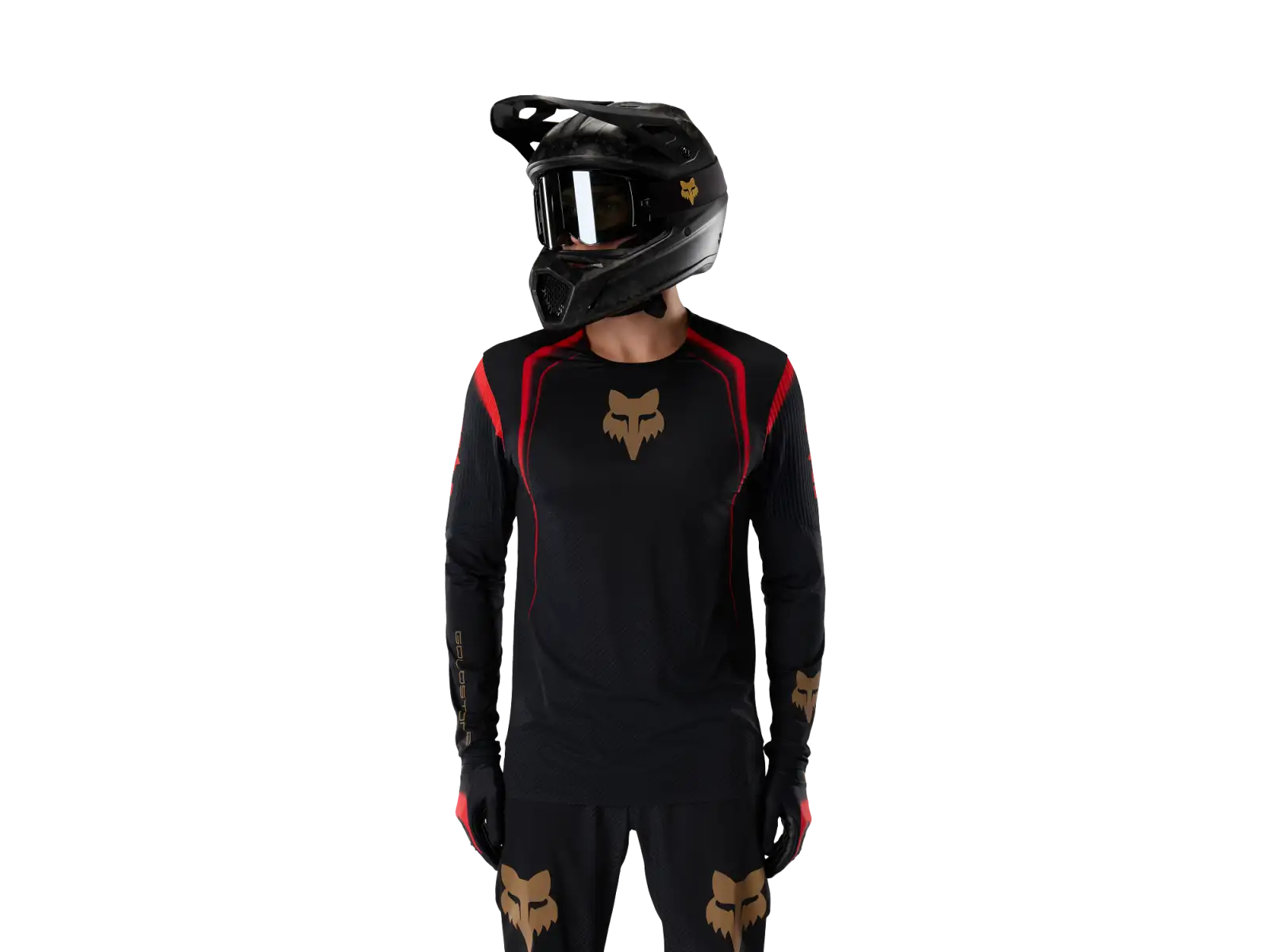 Fox Flexair Ls Jersey Goldstone Se męska koszulka Black