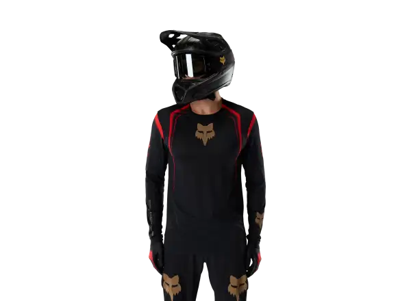 Fox Flexair Ls Jersey Goldstone Se męska koszulka Black
