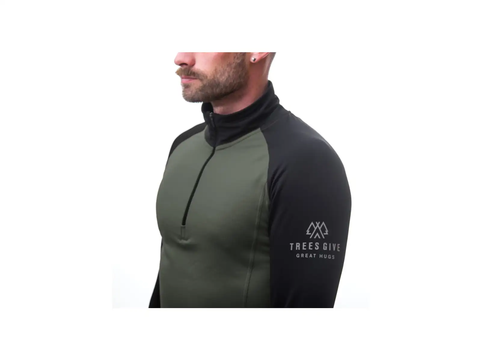 Sensor Coolmax Thermo męska bluza Olive Green/czarna