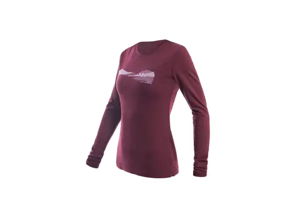 Sensor Merino Air PT Hills damska koszulka długi rękaw Port Red