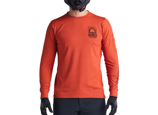 Troy Lee Designs Ruckus Ride Tee Create To Destroy męska koszulka rowerowa z długim rękawem Brick