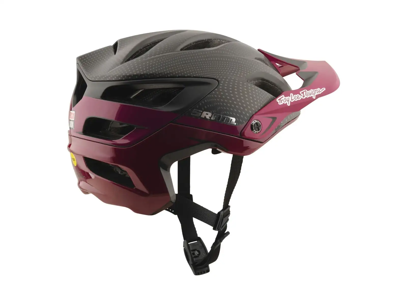 Troy Lee Designs x SRAM A3 kask Radioscape Black/Berry