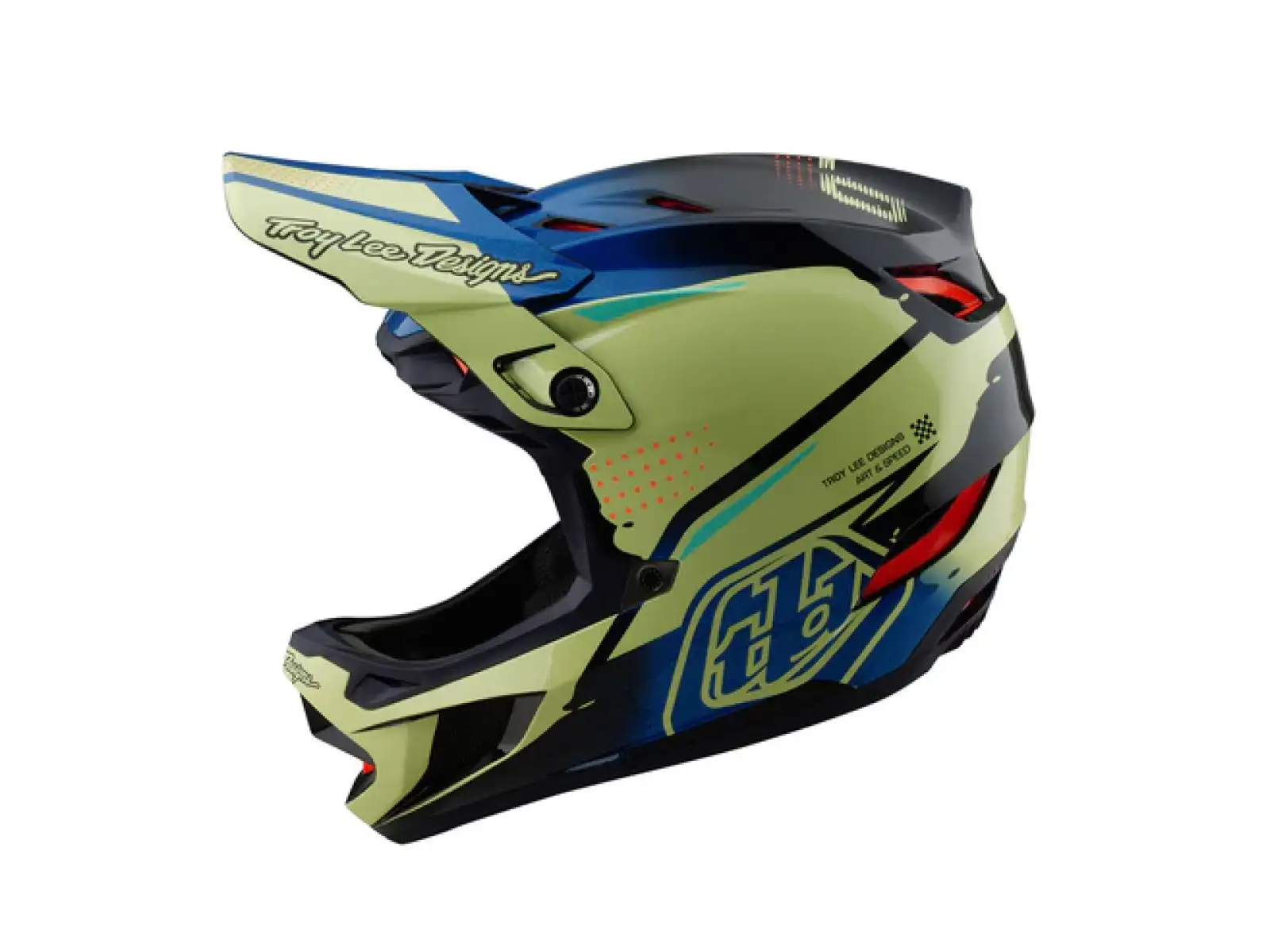 Troy Lee Designs D4 Composite kask Drip Glo Yellow