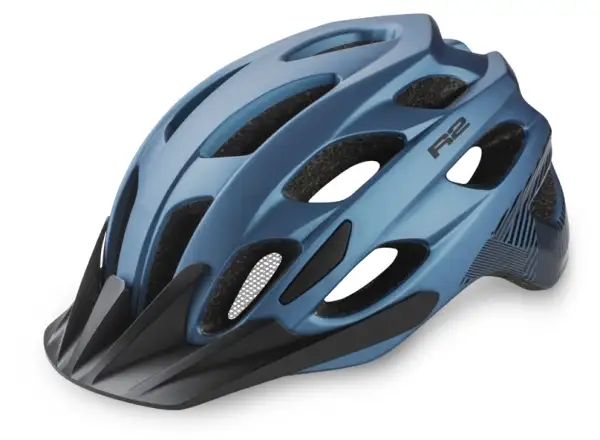 R2 Cliff kask rowerowy petrol niebieska/czarna