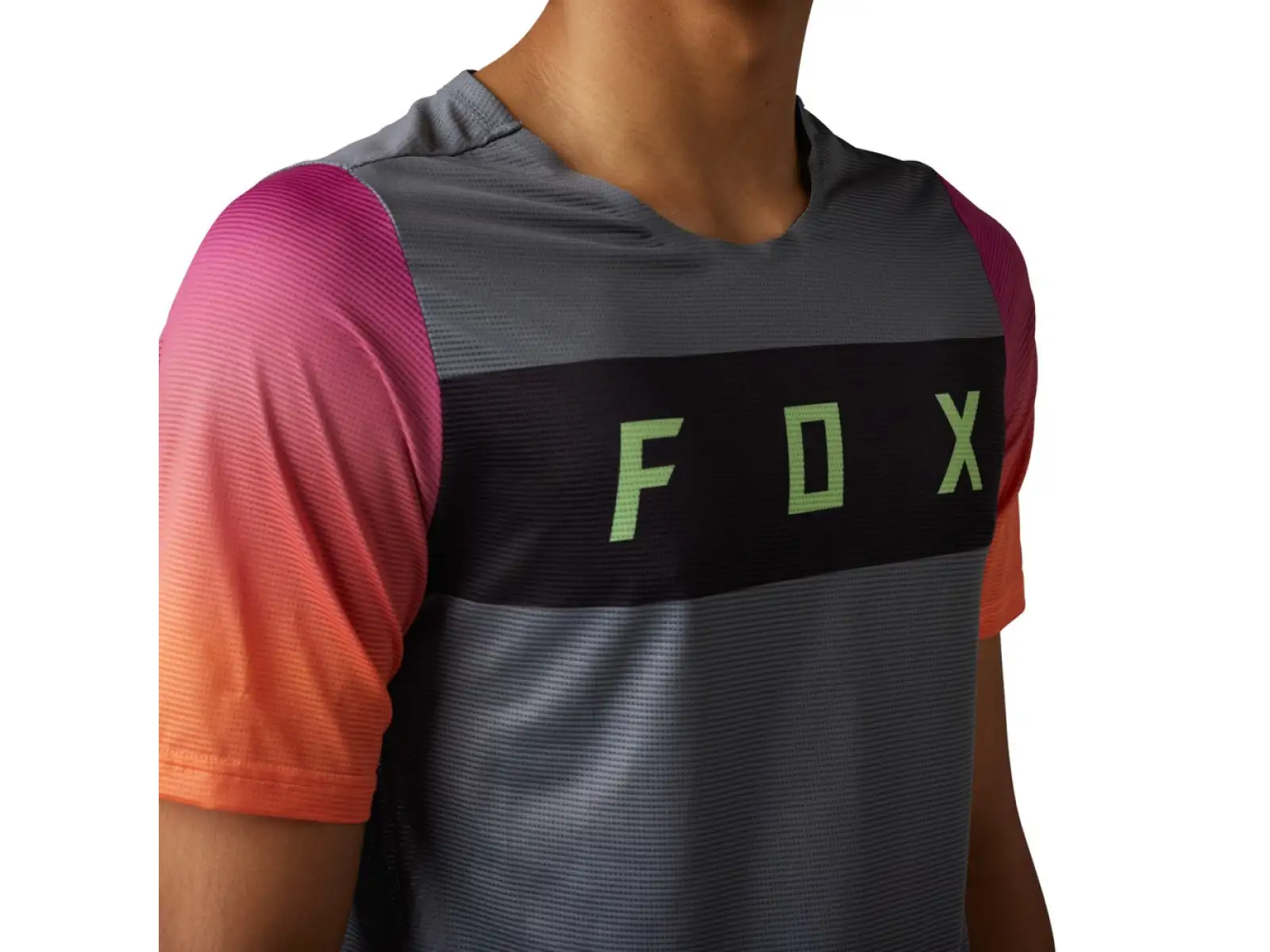 Fox Flexair Arcadia męska koszulka z krótkim rękawem Pewter