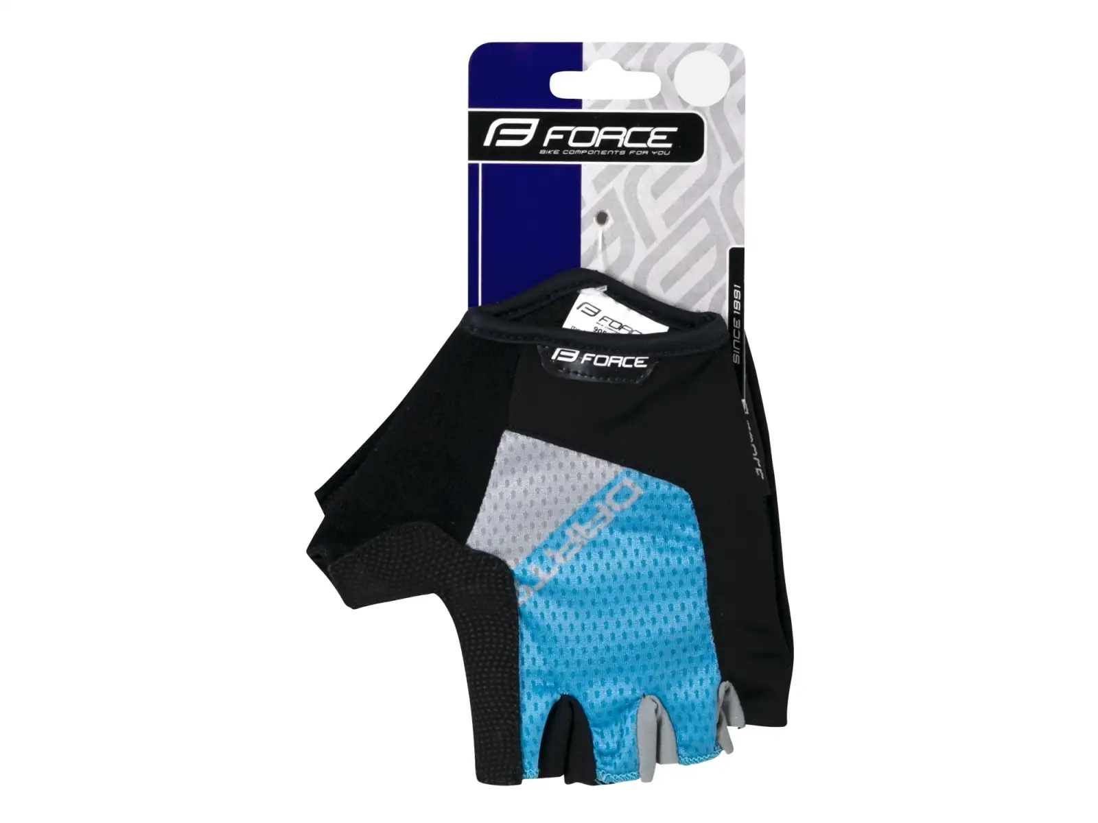 Force Darts Gel rękawice bez zapięcia niebieska/szara