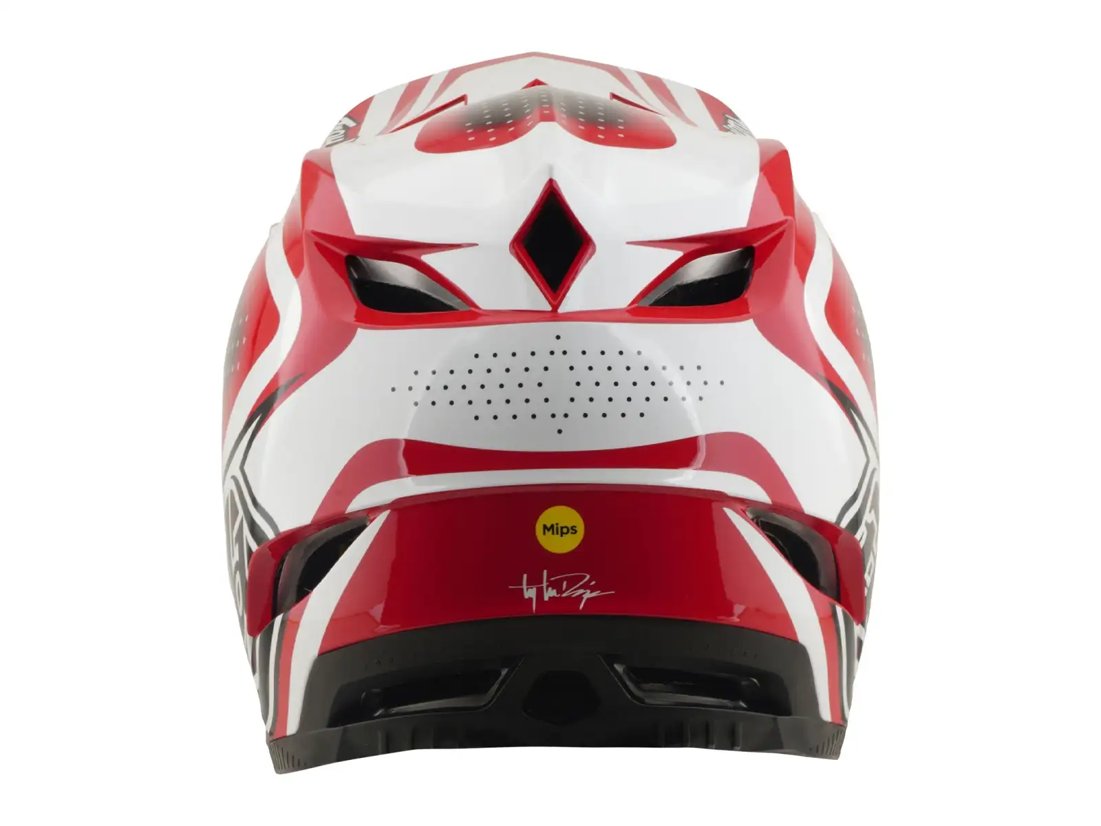Troy Lee Designs D4 Polyacrylite MIPS kask Line Fire/white