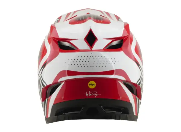 Troy Lee Designs D4 Polyacrylite MIPS kask Line Fire/white