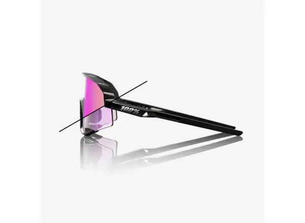 100% Slendale okulary przeciwsłoneczne Gloss Black/Photochromic Purple Mirror