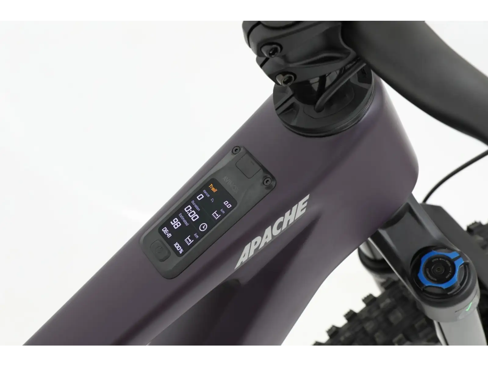 Apache Eagle 1 Avinox 800 Wh fioletowy w pełni amortyzowany rower elektryczny
