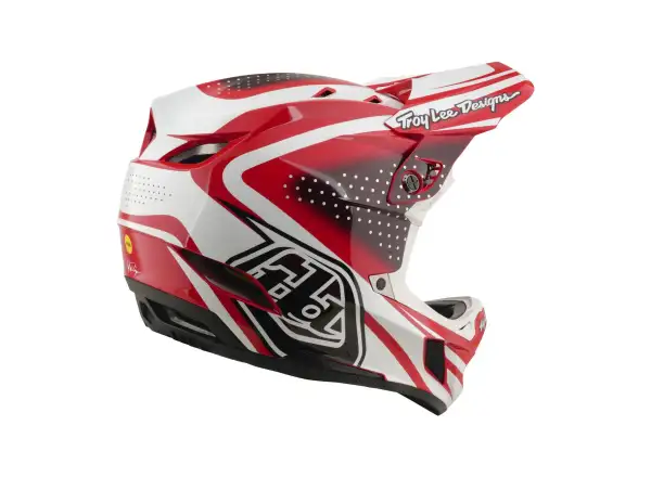Troy Lee Designs D4 Polyacrylite MIPS kask Line Fire/white