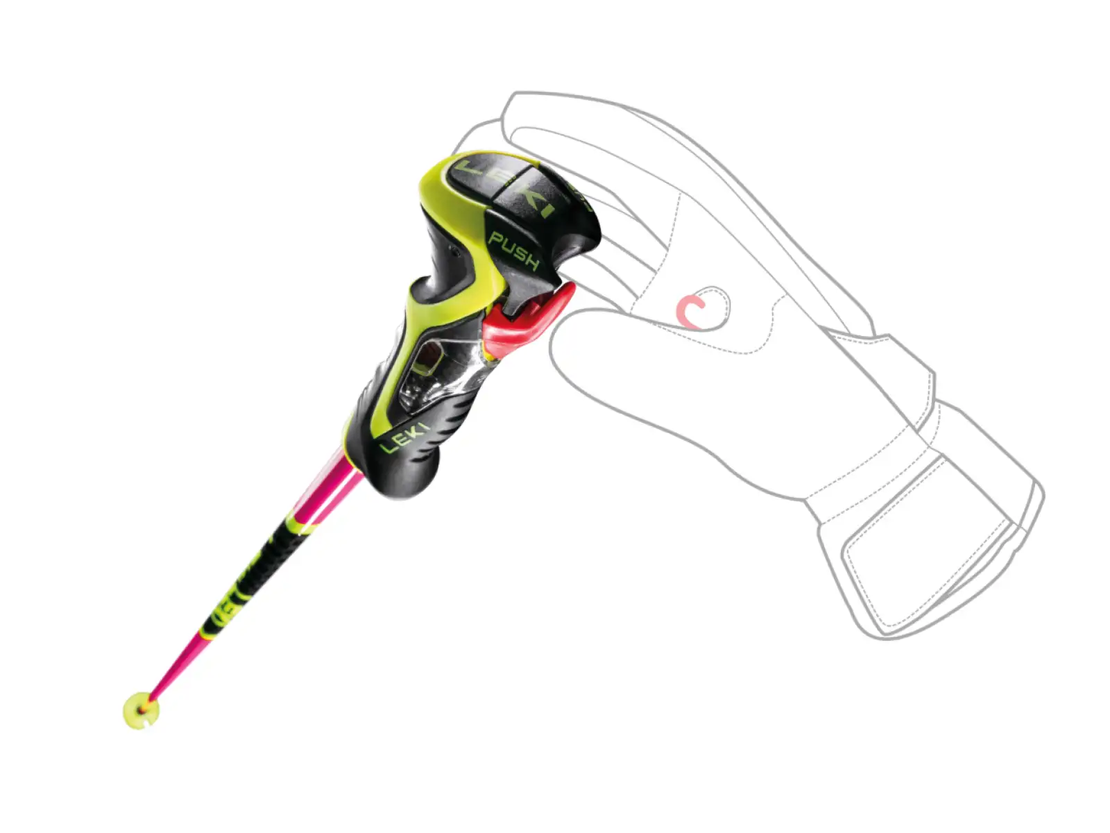 Leki WCR TBS SL 3D kijki zjazdowe Neonpink/Black/Neonyellow