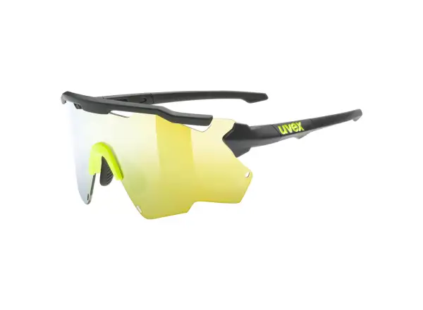 UVEX Sportstyle 228 okulary Black Lime Mat / Mirror Yellow (Cat. 3)