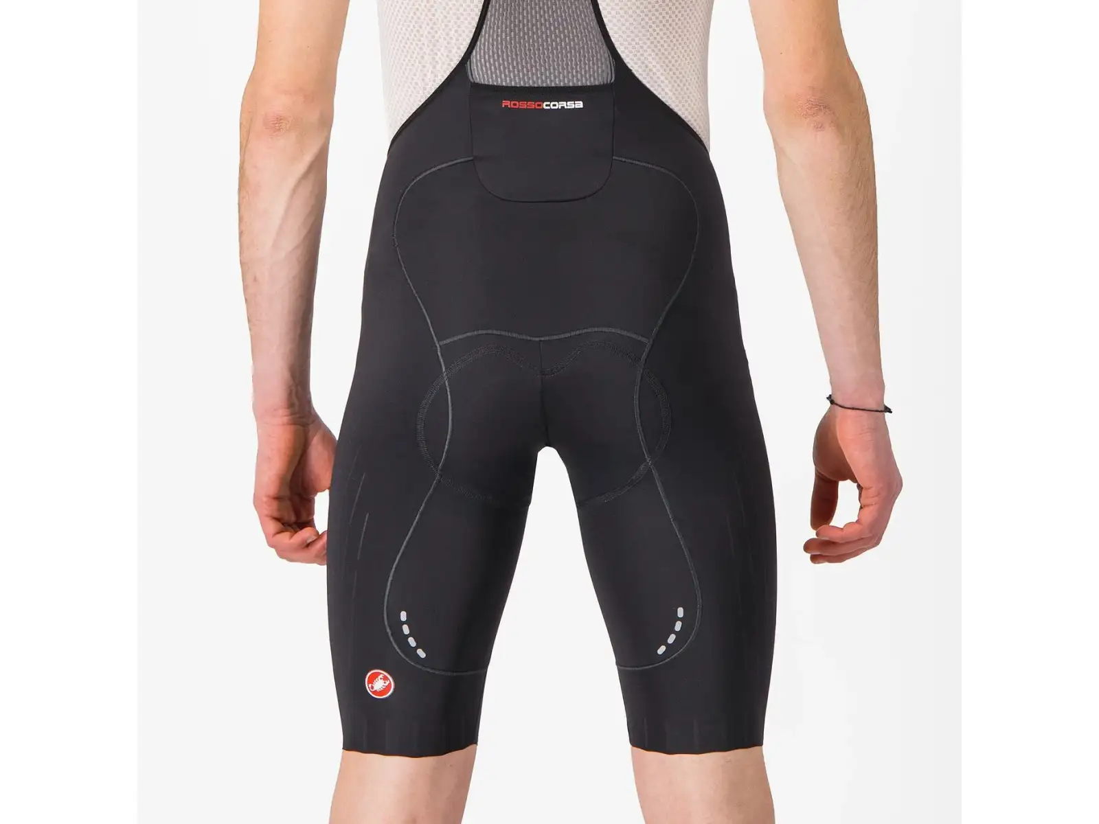 Castelli Free Aero Race męskie spodenki z wkładką i szelkami Black