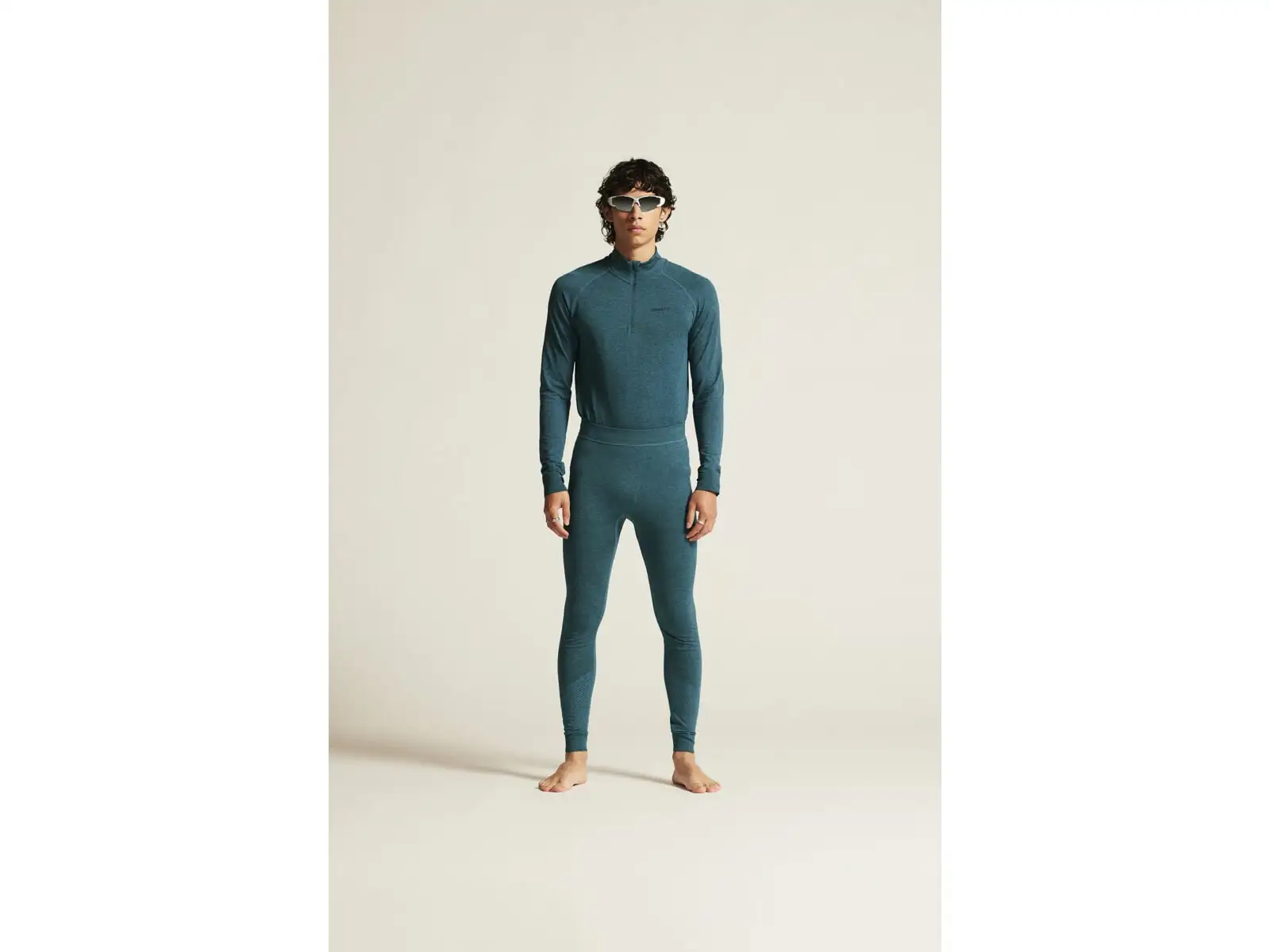 Craft Core Dry Active Comfort Zip męska koszulka długi rękaw zielona