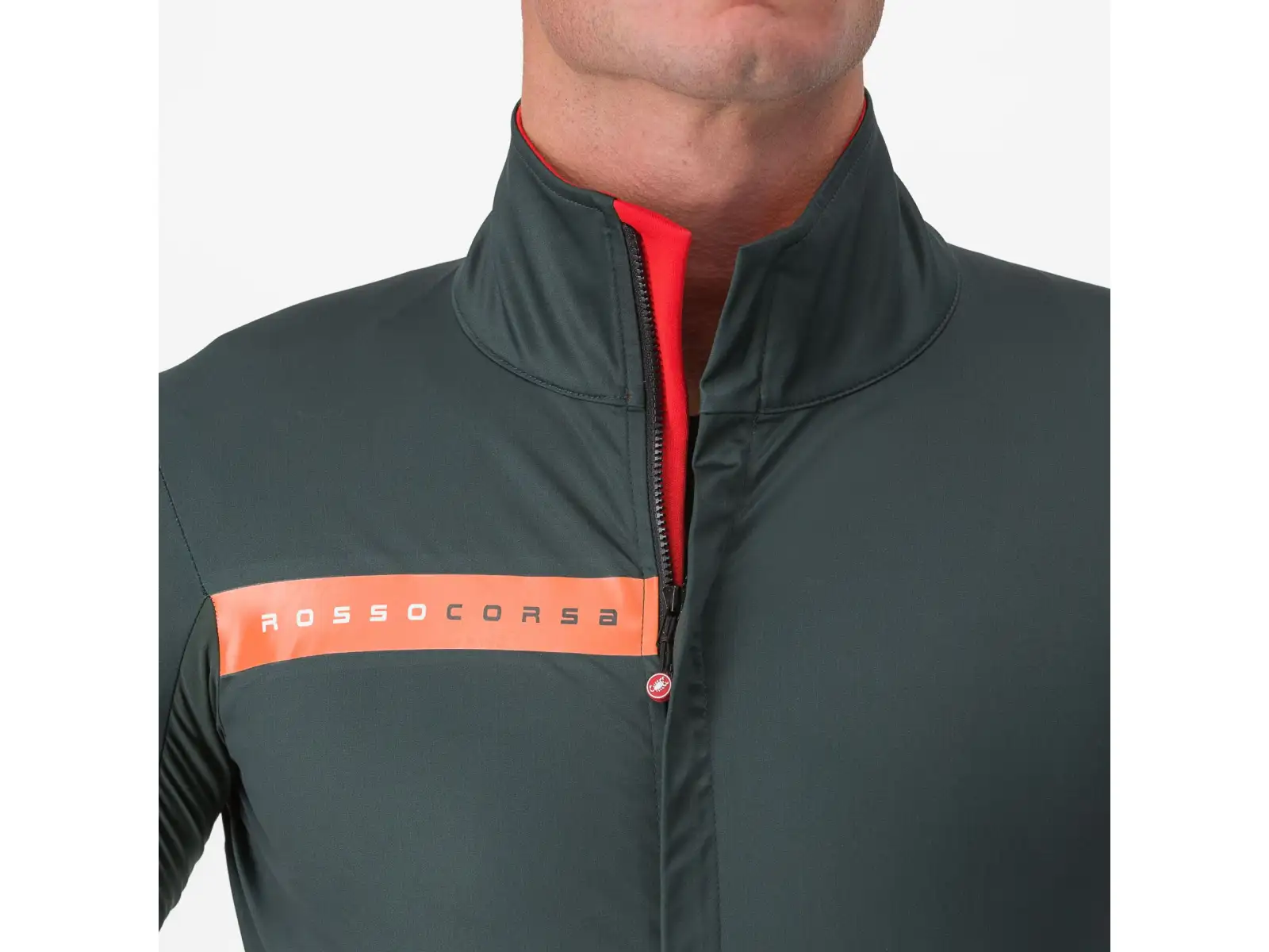 Castelli Beta RoS męska kurtka Rover Green/Red Orange
