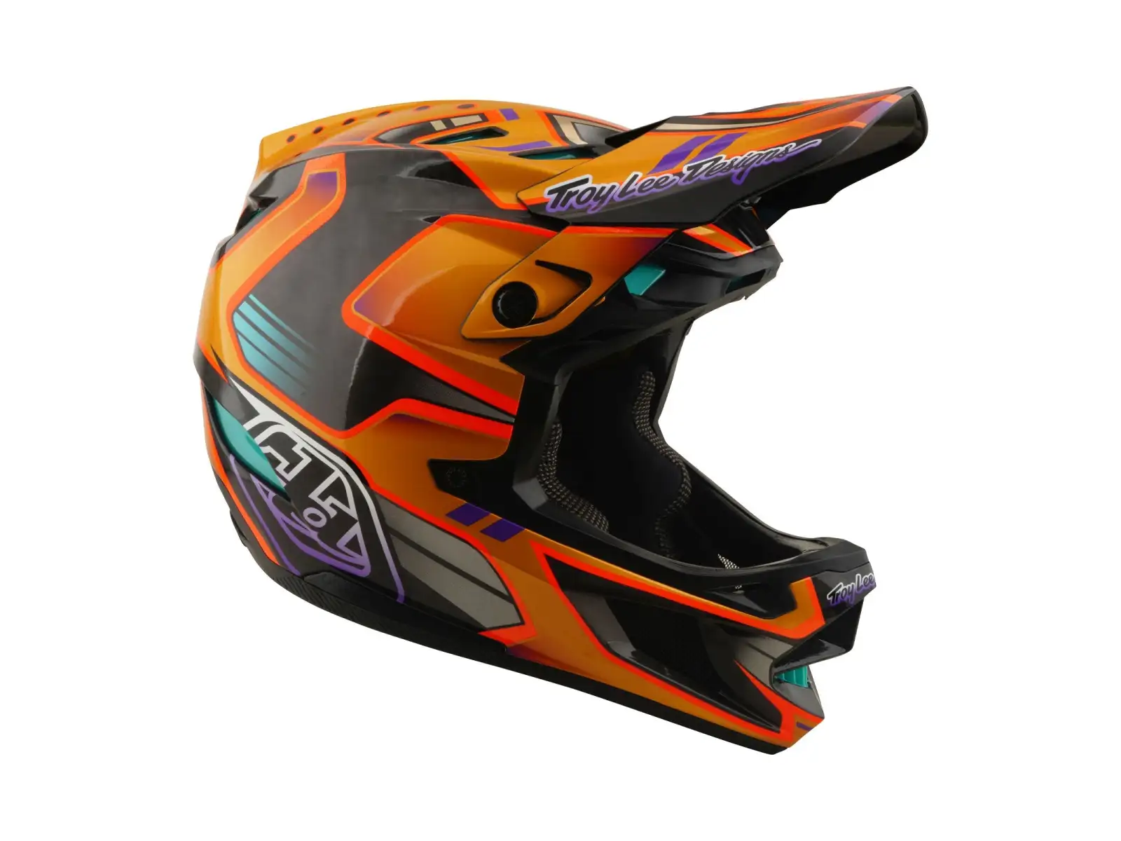 Troy Lee Designs D4 Carbon MIPS kask Crest Gold