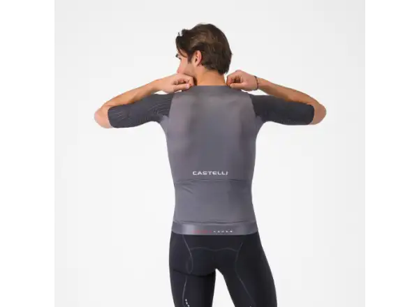 Castelli Aero Race 8S męska koszulka z krótkim rękawem Smoky Gray