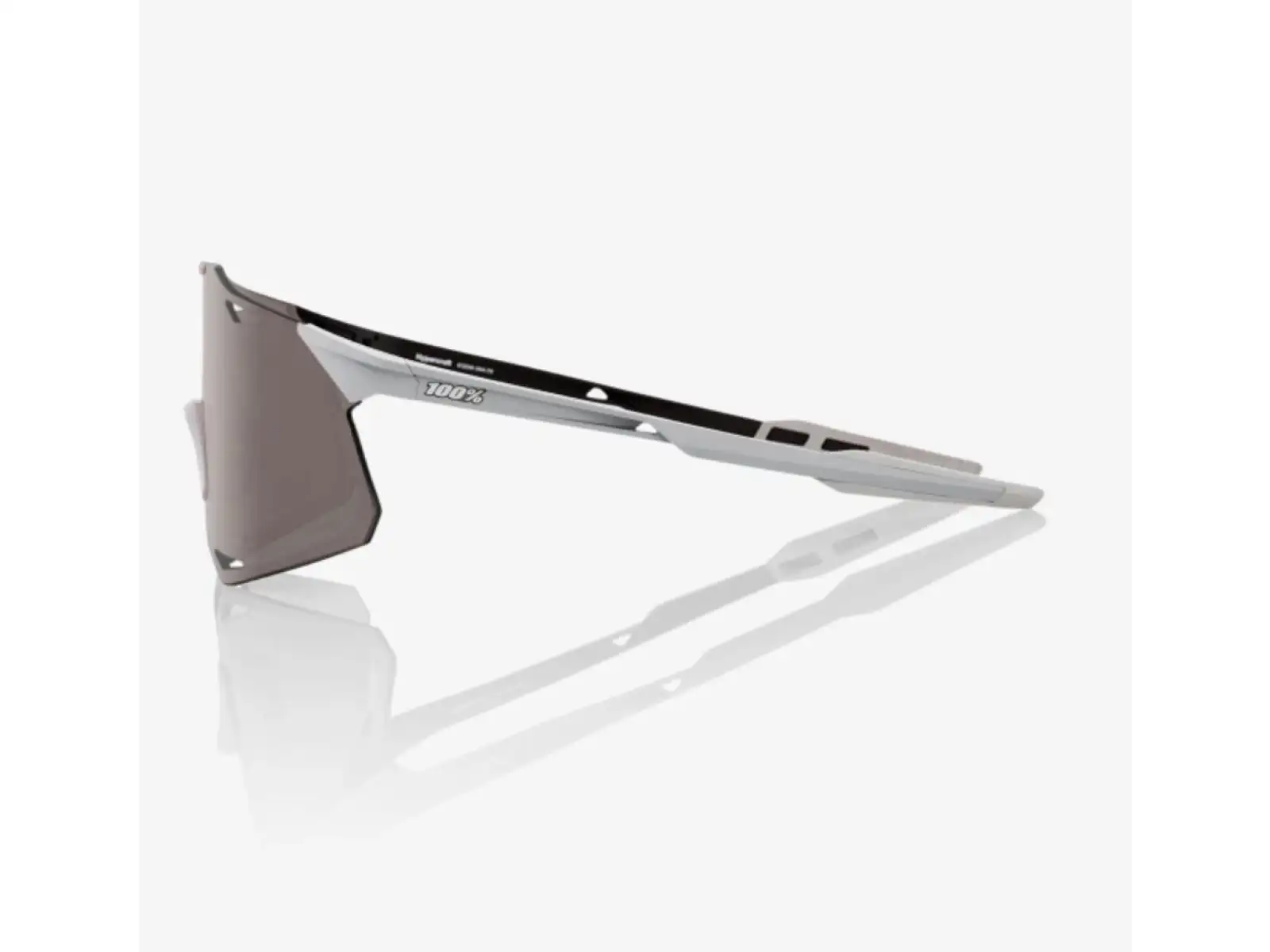 100% Hypercraft okulary Matte Stone Grey/HiPER Crimson Silver Mirror Lens