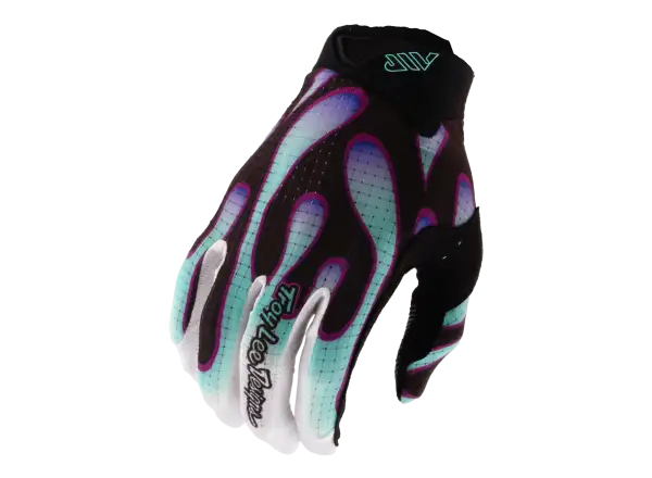 Troy Lee Designs Youth Air Overspray rękawiczki dziecięce Black/Real Teal