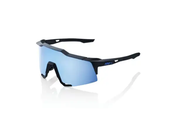 100% Speedcraft okulary Matte Black/HiPER Blue Multilayer Mirror Lens