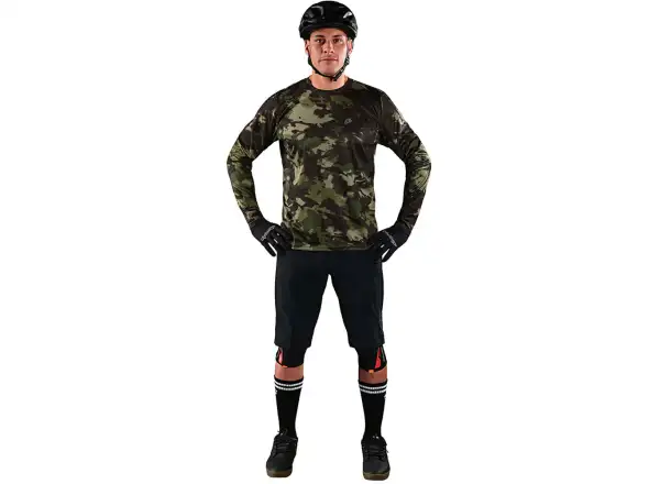 Troy Lee Designs Flowline męska koszulka z długim rękawem Covert army green
