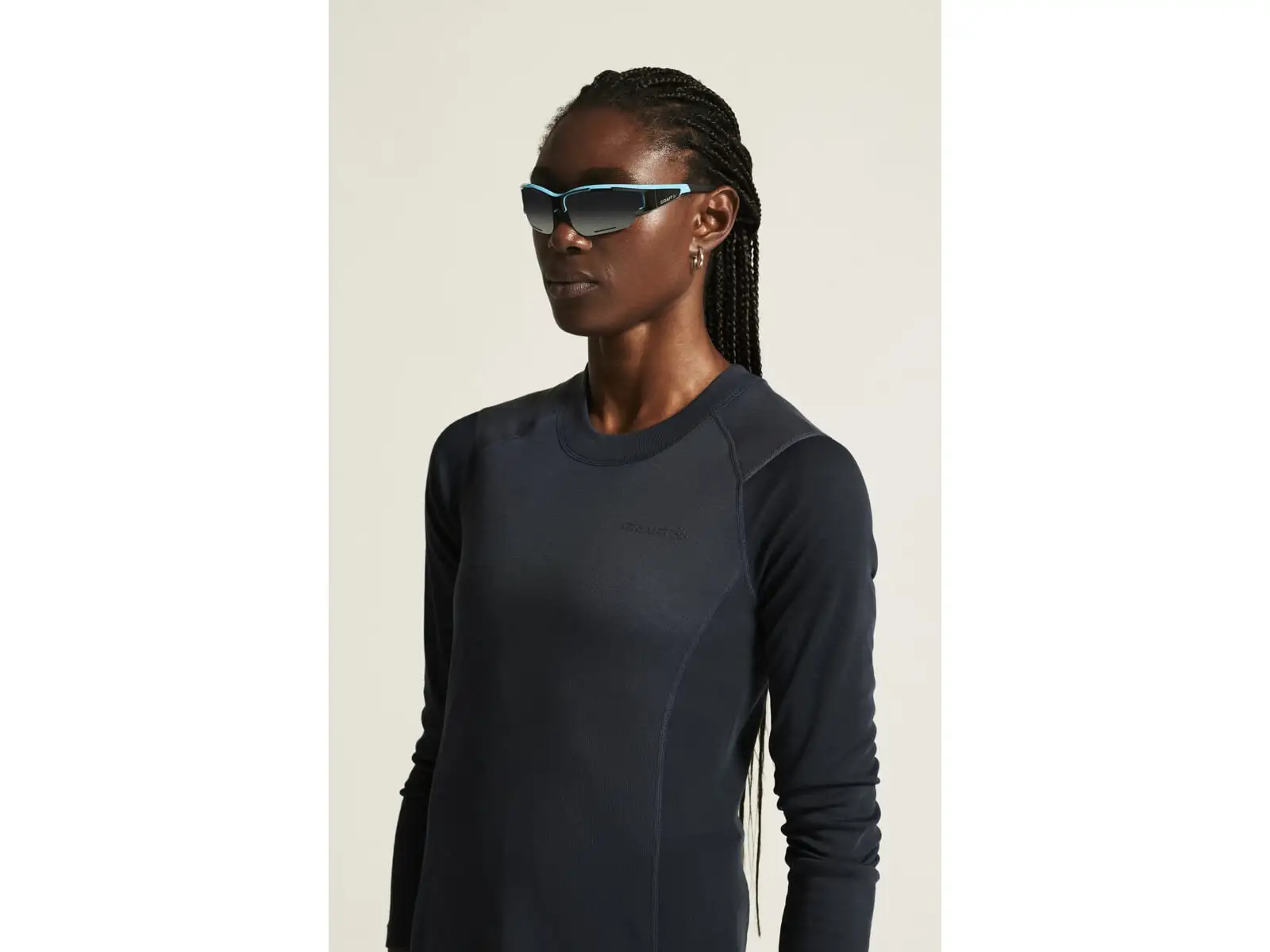 Craft Core Warm Baselayer damski zestaw koszulka długi rękaw+spodnie niebieska