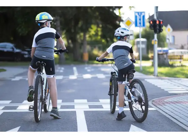 Force Kid View dziecięca koszulka rowerowa krótki rękaw szary/biały/czarny