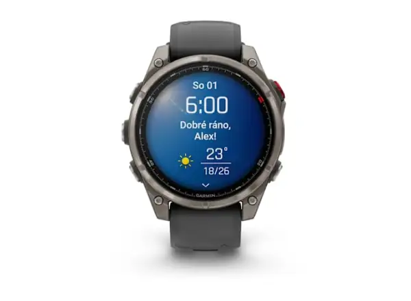 Garmin fenix 8 Pro 47 mm AMOLED Sapphire inteligentny zegarek Titanium Graphite/Black